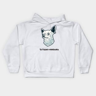 Tattooed chihuahua Kids Hoodie